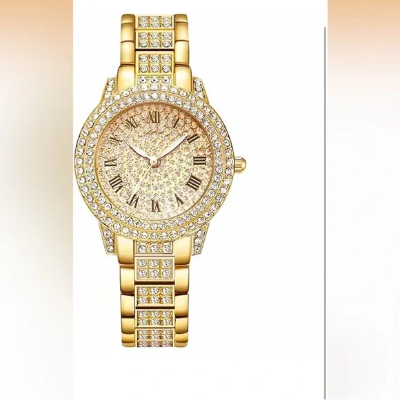 Anthropologie Gold Women's Watch and Bracelet - Picture 3 of 6